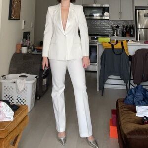Zara White Tuxedo Trouser